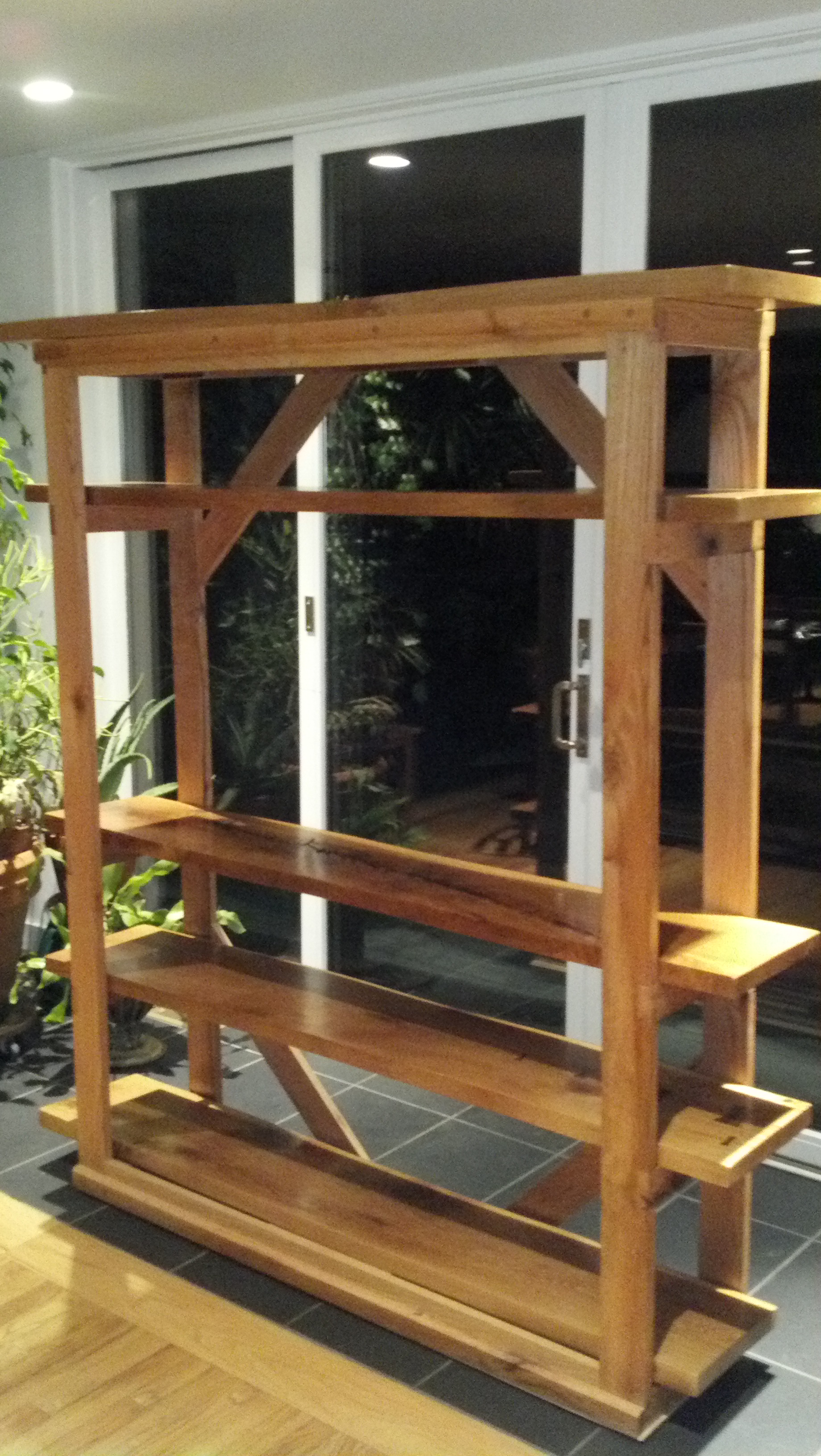 oak shelves by No Walls Studio