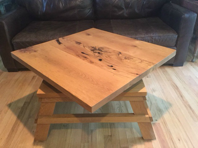 Oak Pedistal Table, Turned by No Walls Studio