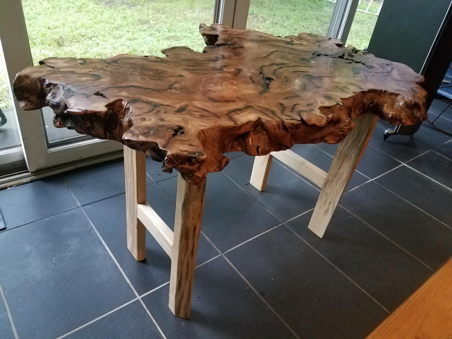 Maple burl coffee table