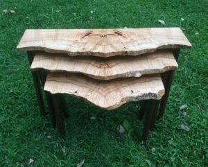 Maple Burl Stacking Tables